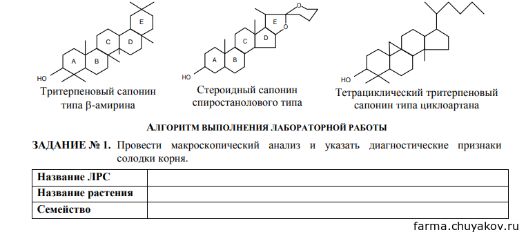 ПЗ 04 2 курс САПОНИНЫ. ЛР И ЛРС СОДЕРЖАЩИЕ САПОНИНЫ
